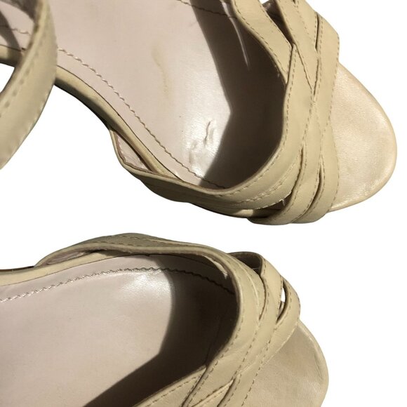 Vince Camuto Paden Platform Sandals Strappy Open Toe Leather Beige 10 - Picture 10 of 11